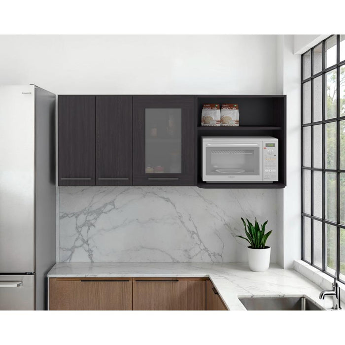 Gabinete Superior Kazán, Kronos Wengue, con Dos Puertas y Espacio Para Ubicar Microondas ZF