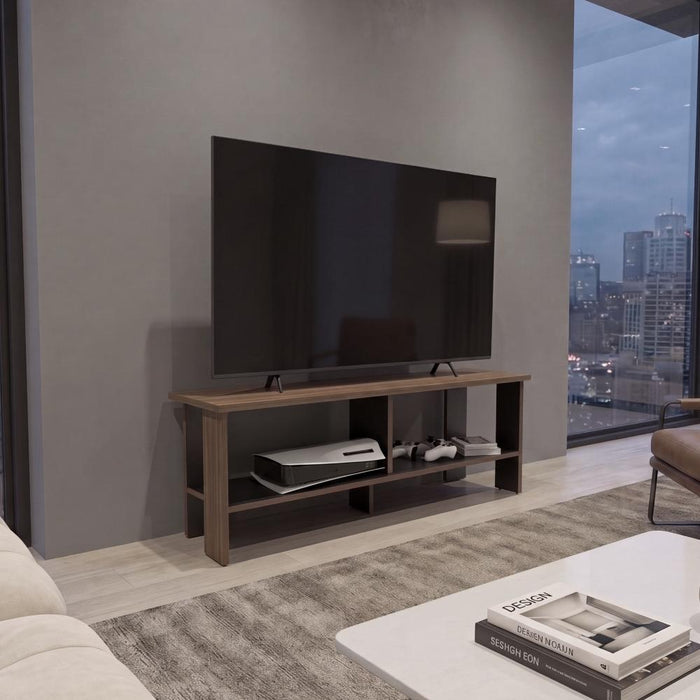Mesa para TV Navi, Castaño y Wengue, para Televisor hasta 55 Pulgadas