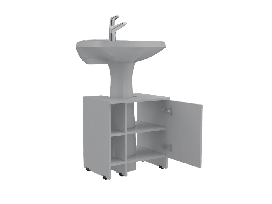 Mueble para Lavamanos Omahi, Blanco, con Variedad de Entrepaños