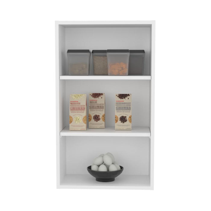 Complemento Gabinete Superior Dibala, Blanco Duqueza, cuenta con 3 entrepaños