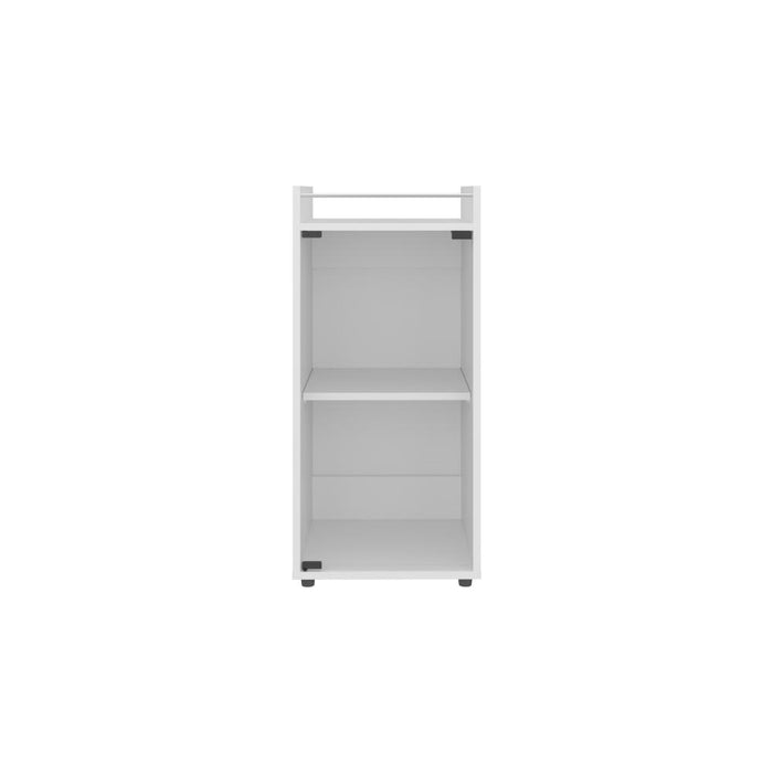 Minibar Theba, Blanco Duqueza, con Espacio para Botellas de Vino y Copas ZF