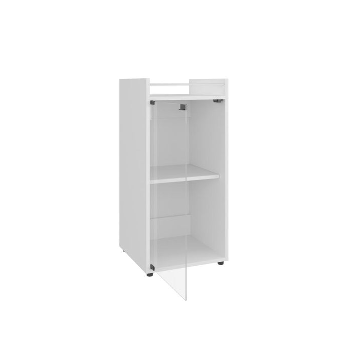 Minibar Theba, Blanco Duqueza, con Espacio para Botellas de Vino y Copas ZF