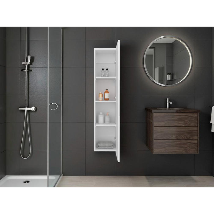 Alacena de Pared Mediana, Blanco, para implementos de aseo minimalista