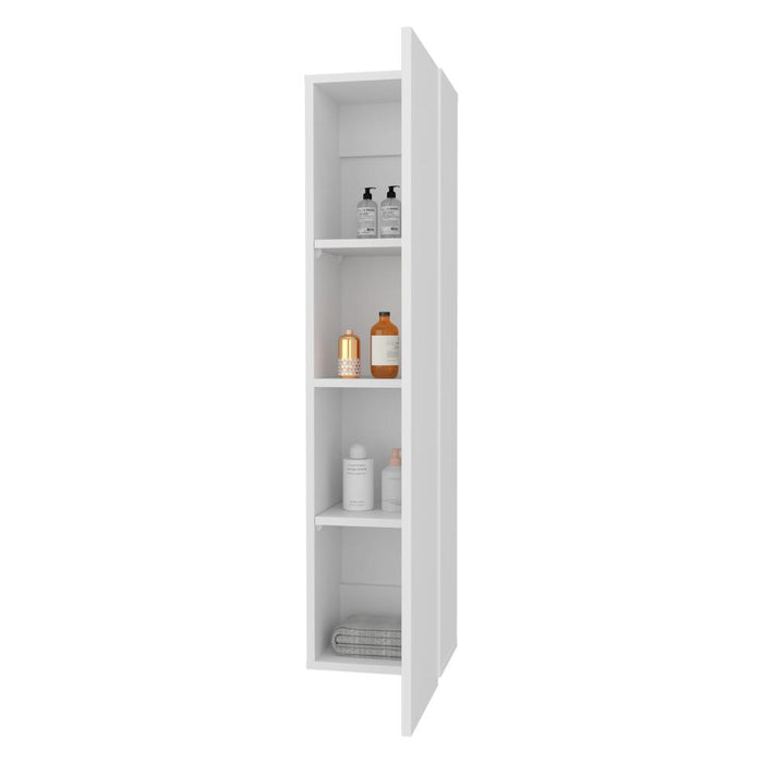 Alacena de Pared Mediana, Blanco, para implementos de aseo minimalista