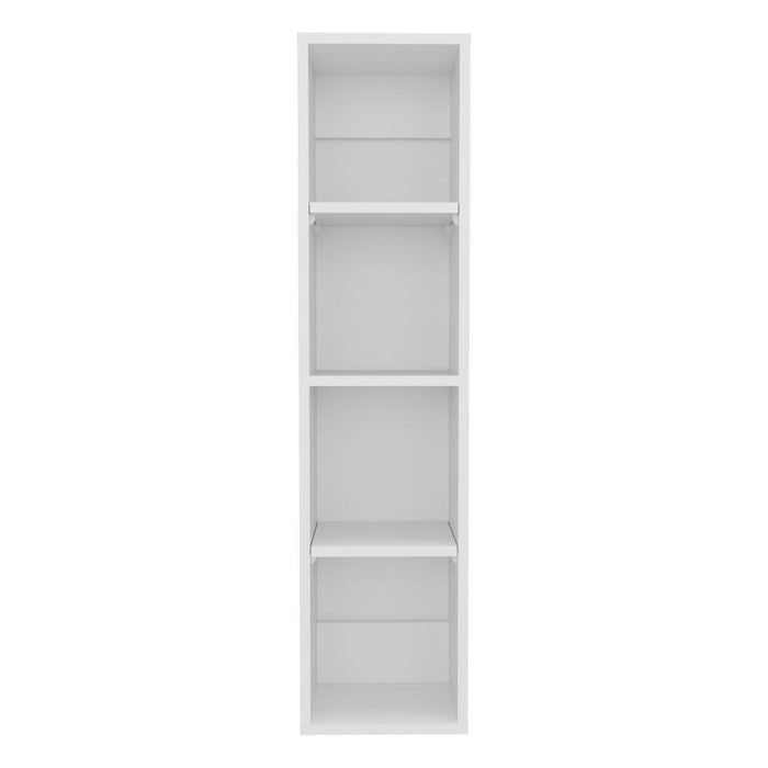 Alacena de Pared Pequeño Minimalista, Blanco, sin puertas, para implementos de aseo ZF
