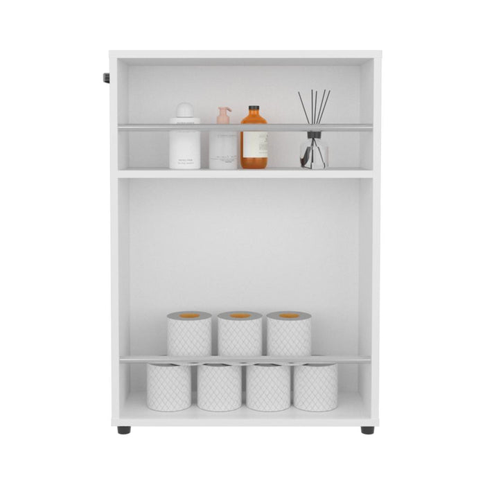 Gabinete de Baño Wiley, Kronos Blanco, con un entrepaño y espacio para ubicar objetos decorativos ZF
