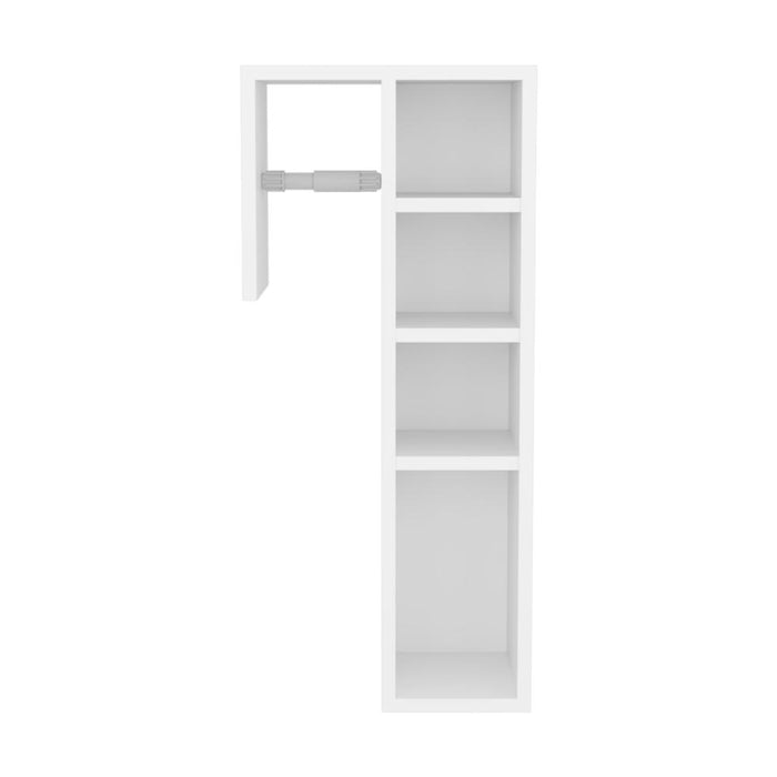 Organizador Para Papel Higienico Toilet, Kronos Blanco, con espacio para colocar objetos ZF