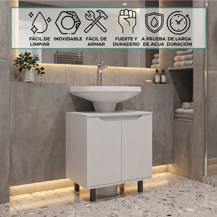 Mueble para Lavamanos Marlo, Kronos Blanco, No Incluye Lavamanos