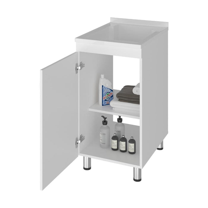 Mueble De Lavado Independiente Dawi, Kronos Blanco, Incluye lavadero no grifería ZF