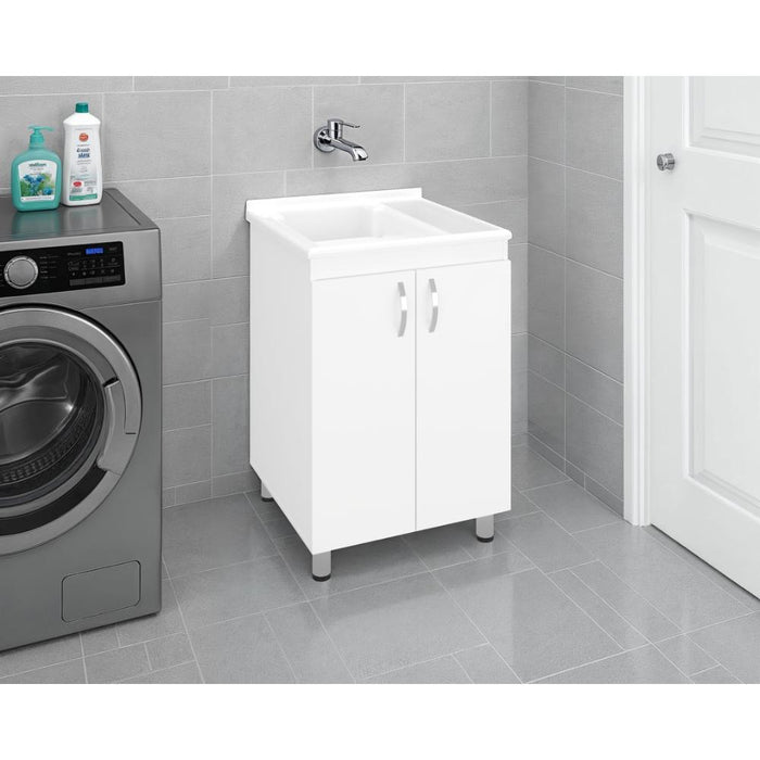Mueble De Lavado Independiente Fowel, Kronos Blanco, Incluye lavadero no grifería ZF