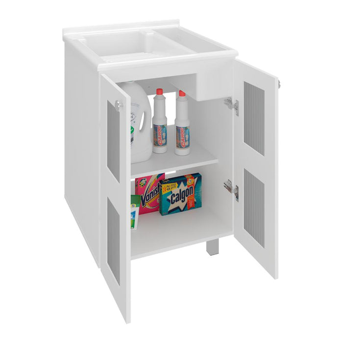 Mueble para Lavamanos Haysi, Kronos Blanco, Dos puertas abatibles y entrepaño, incluye lavamanos ZF