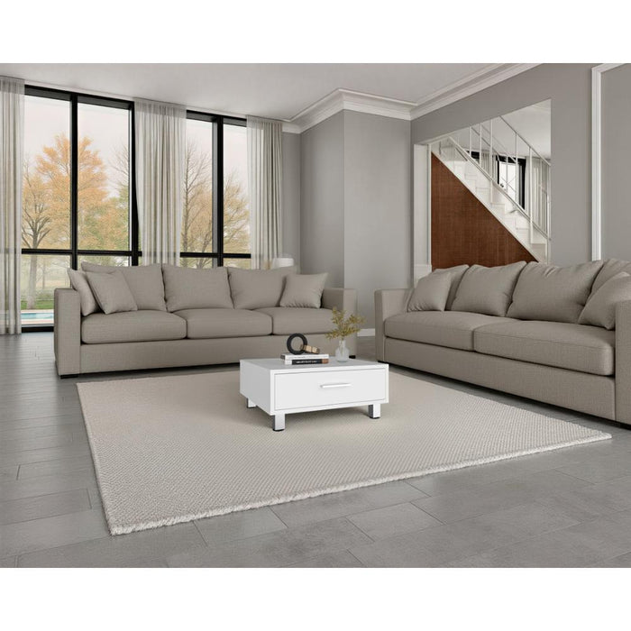 Mesa de Centro Ascher, Kronos Blanco, Con Un Cajón ZF