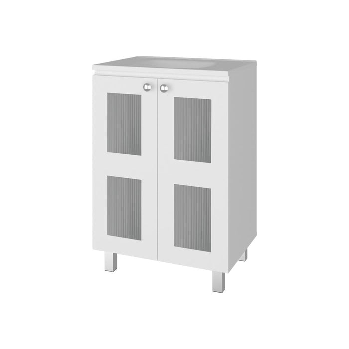 Mueble para Lavamanos Haysi, Blanco, Dos puertas abatibles y entrepaño, incluye lavamanos ZF