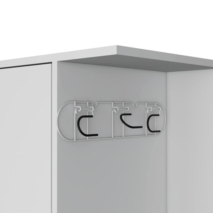 Mueble de Aseo Cruella, Blanco, incluye colgador para escobas ZF