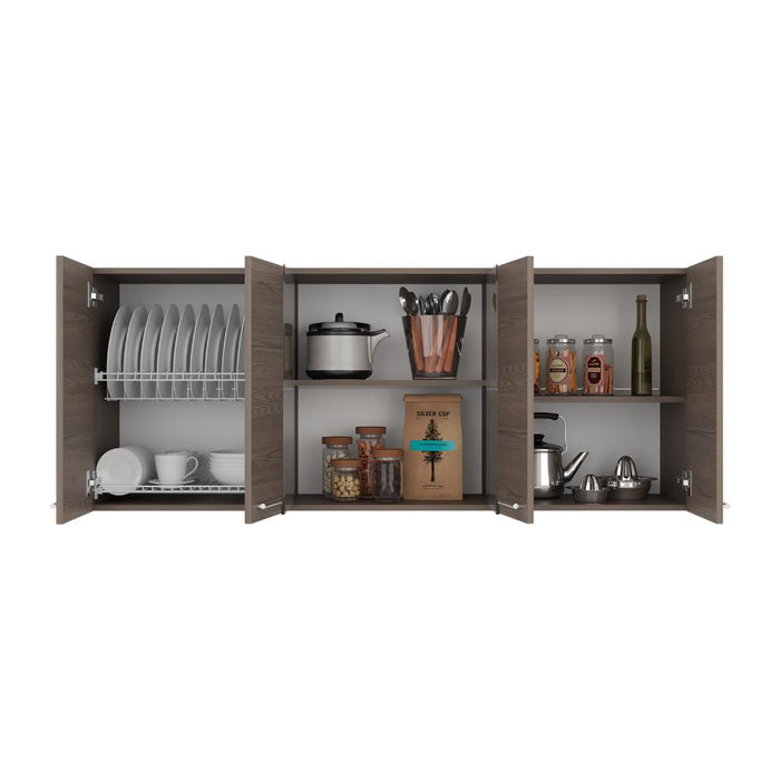Gabinete Superior Vega, Kronos Cannolo, con Cuatro Puertas Batientes y Dos Puertas en Vidrio ZF