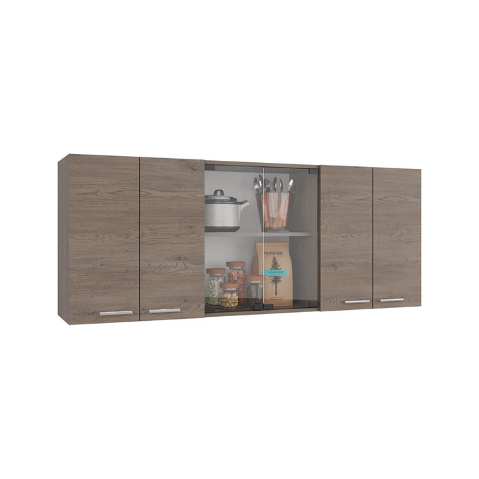 Gabinete Superior Vega, Kronos Cannolo, con Cuatro Puertas Batientes y Dos Puertas en Vidrio ZF