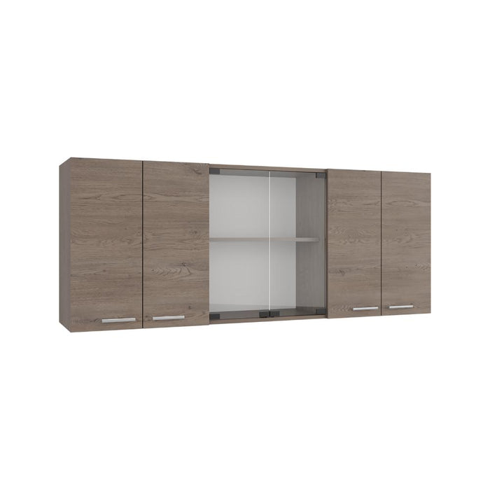 Gabinete Superior Vega, Kronos Cannolo, con Cuatro Puertas Batientes y Dos Puertas en Vidrio ZF