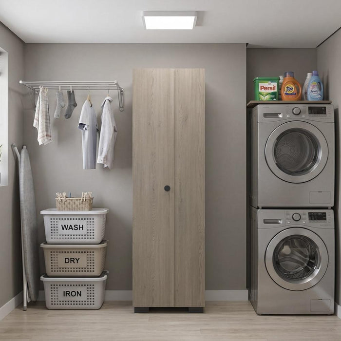 Mueble de Aseo Blake, Kronos Cannolo, Incluye Colgador para Escobas y Variedad de Entrepaños ZF