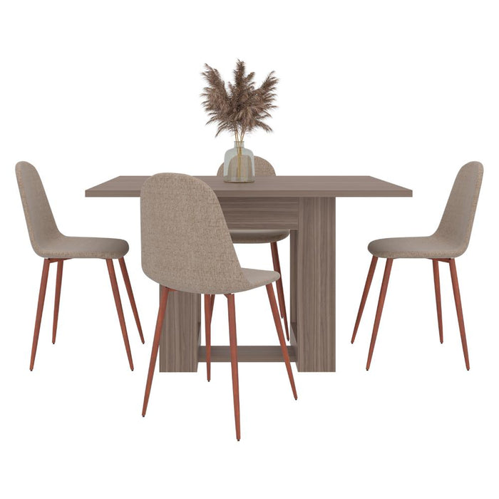 Mesa Para Comedor Volder, Avellana, con Amplia Superficie, No Incluye Sillas