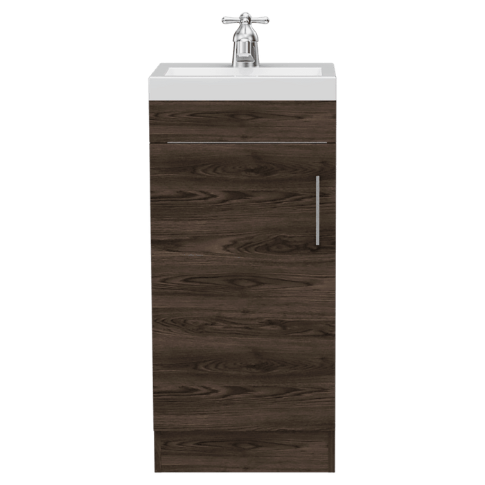 Mueble para Lavamanos Oporto, Chocolate, con Una Puerta Abatible