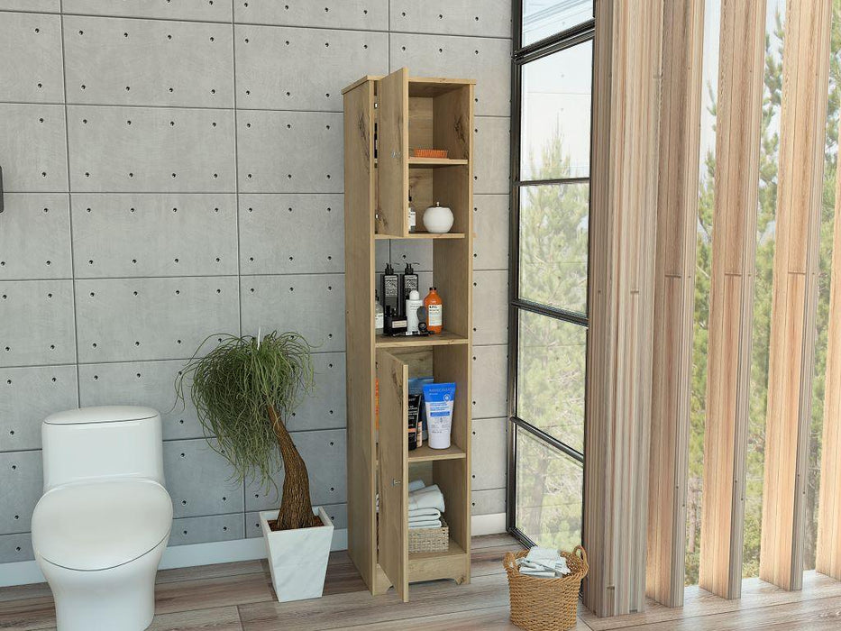 Mueble Auxiliar de Baño Ibis, Café Claro, con Dos Puertas Batientes   ZF