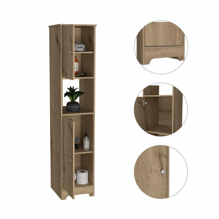 Mueble Auxiliar de Baño Ibis, Café Claro, con Dos Puertas Batientes   ZF