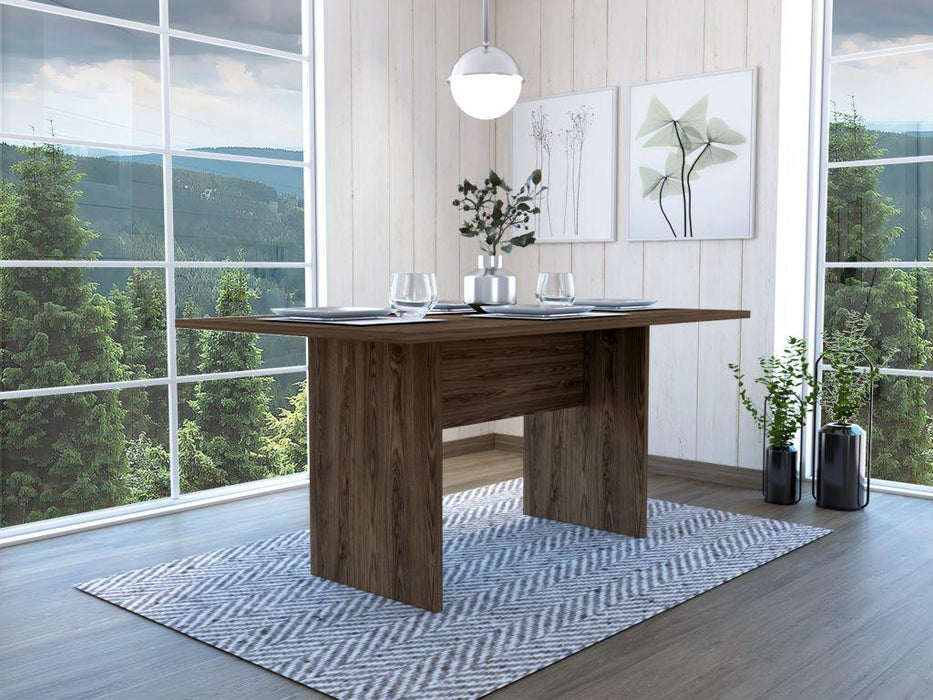 Mesa Para Comedor Ascher, Chocolate, Para Cuatro Puestos, No Incluye Sillas