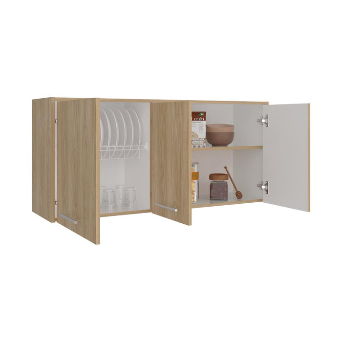 Gabinete Superior Petra, Fresno Europeo y Blanco Vainilla