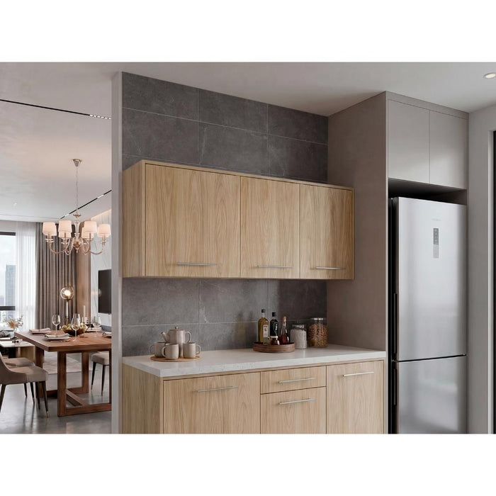 Gabinete Superior Petra, Fresno Europeo y Blanco Vainilla