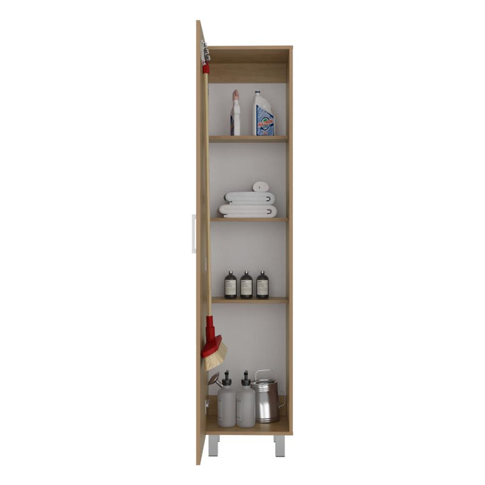 Mueble de Aseo Vinto, Fresno Europeo, Con colgador de escobas ZF