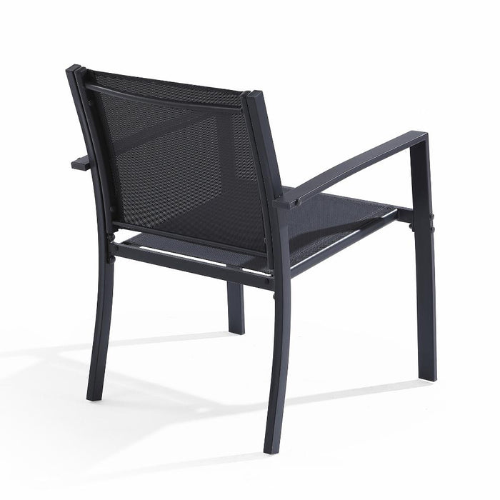 Sala de Exterior Sahara, Gris Oscuro, Dieño moderno incluye 2 sillas 1 Mesa Centro