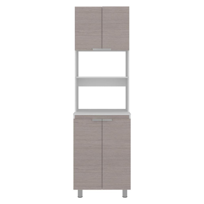 Módulo Microondas Diamante, Positano y Blanco, con Cuatro Puertas Batientes