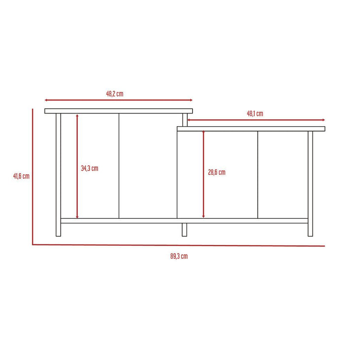 Mesa de Centro Wema, Macadamia, con Amplio Espacio Ideal Para Ubicar Decoraciones