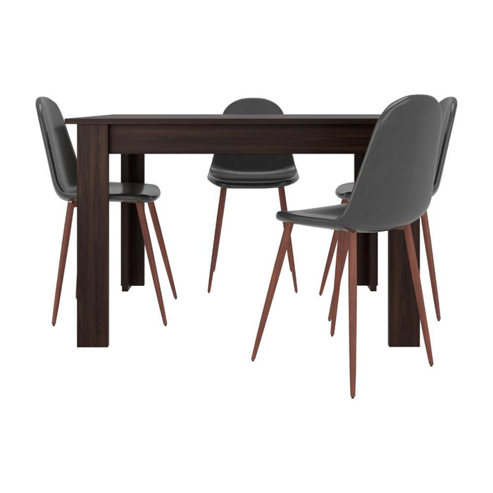 Mesa Para Comedor Estrella, Nogal Europeo, para cuatro Puestos, No Incluye Sillas