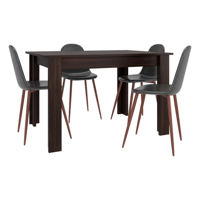 Mesa Para Comedor Estrella, Nogal Europeo, para cuatro Puestos, No Incluye Sillas