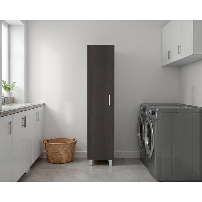 Mueble de Aseo Vinto, Nogal , Con colgador ee escobas ZF
