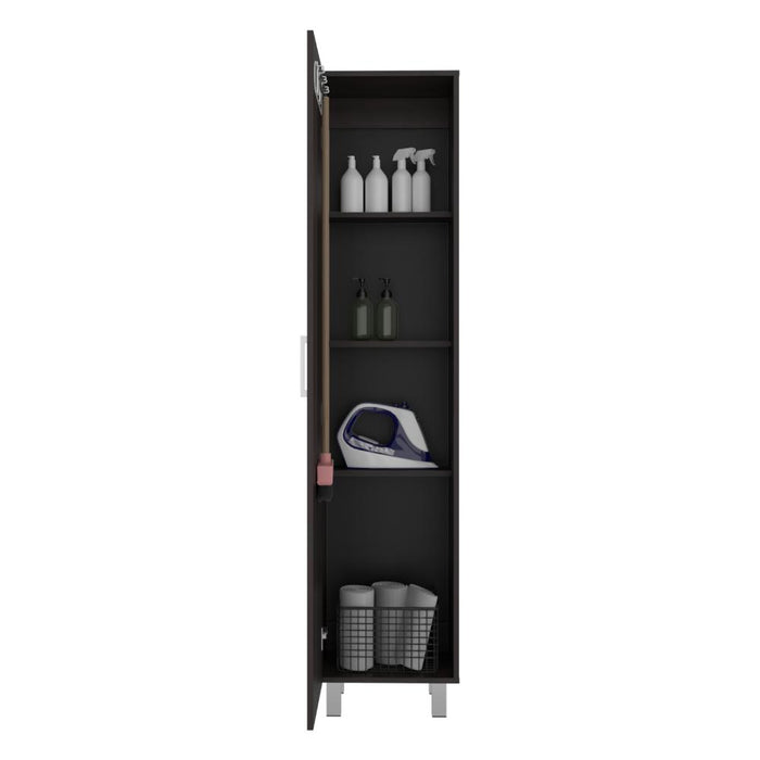 Mueble de Aseo Vinto, Nogal , Con colgador ee escobas ZF