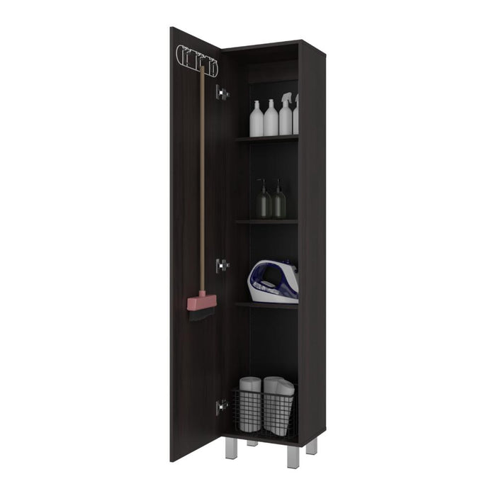 Mueble de Aseo Vinto, Nogal , Con colgador ee escobas ZF
