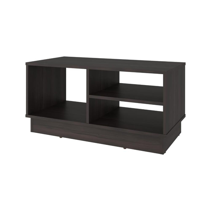 Mesa de Centro Caoba, Kronos Nogal, con 3 Compartimentos de Fácil Instalación ZF