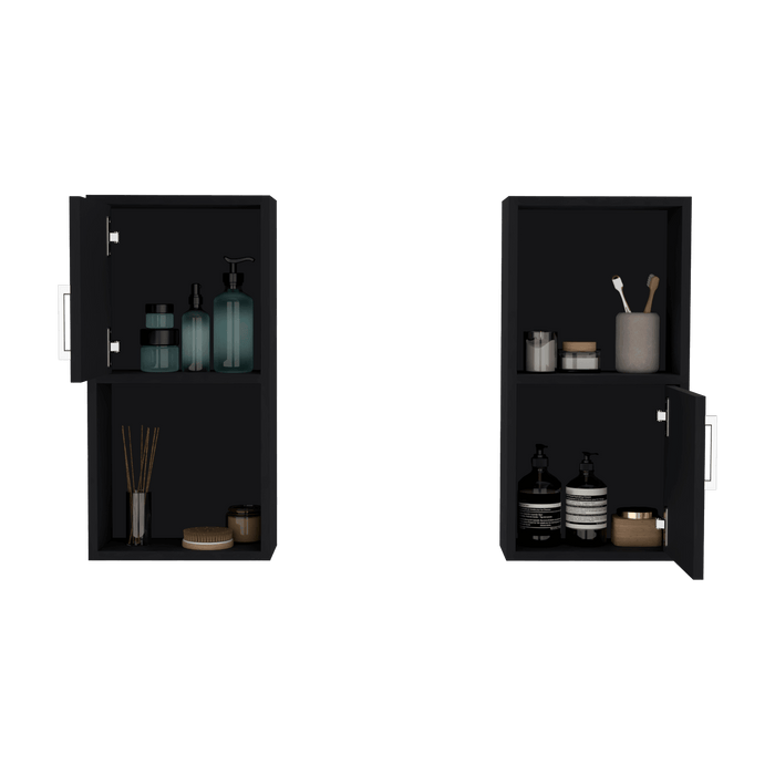 Gabinete de Baño Aqua 4, Wengue, con Puerta Abatible X2
