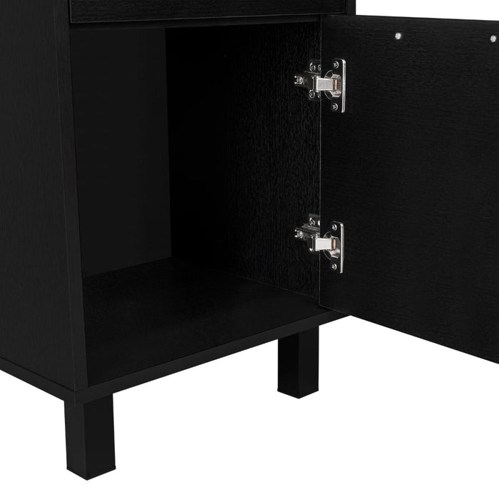 Mesa de Noche Secret, Wengue, con una Puerta y Cajón Secreto ZF