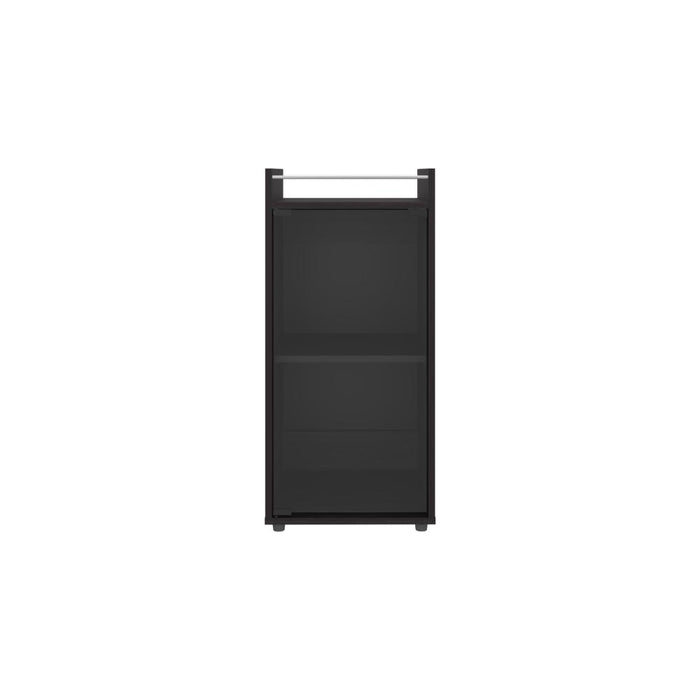 MiniBar Theba, Wengue, con espacio para botellas de vino y copas ZF