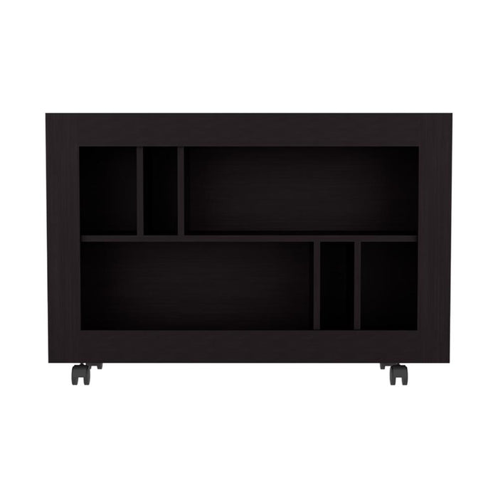 Mesa Auxiliar Jorge, Wengue, con  espacio para guardar objetos como libros y decoracion