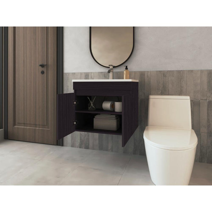 Mueble Lavamanos Chaux 60, Wengue Kronos, Incluye Lavamanos Praia 60