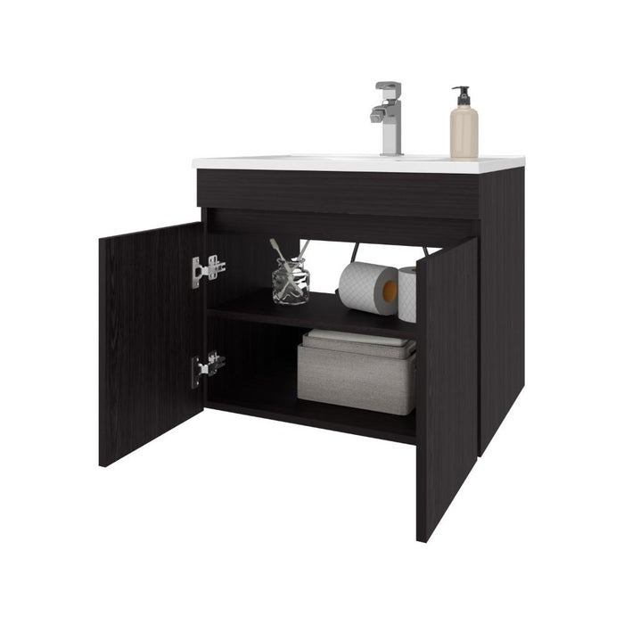 Mueble Lavamanos Chaux 60, Wengue Kronos, Incluye Lavamanos Praia 60