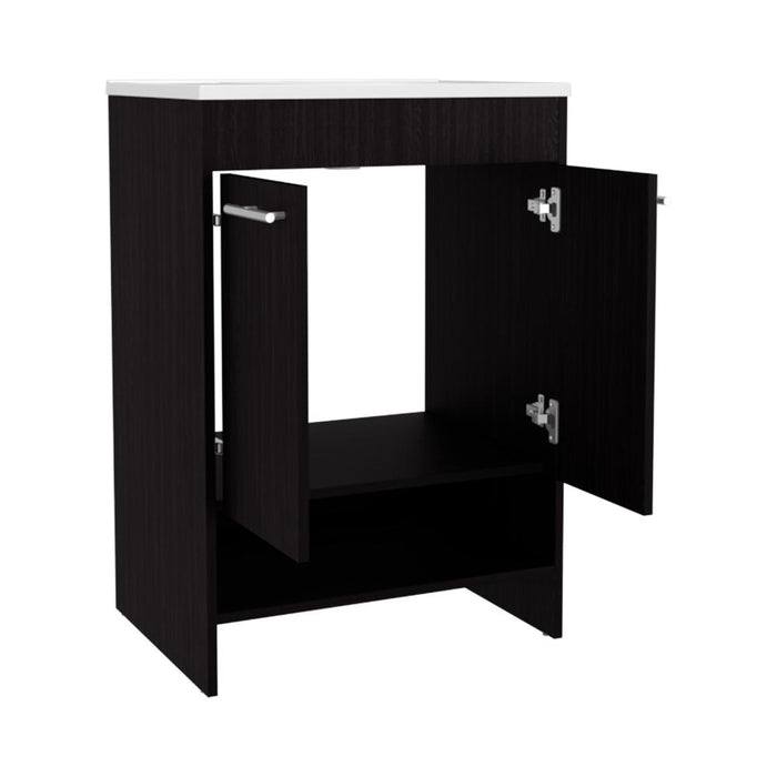 Mueble Para Lavamanos Lorenzo, Wengue, Incluye Lavamanos Praia 60 ZF