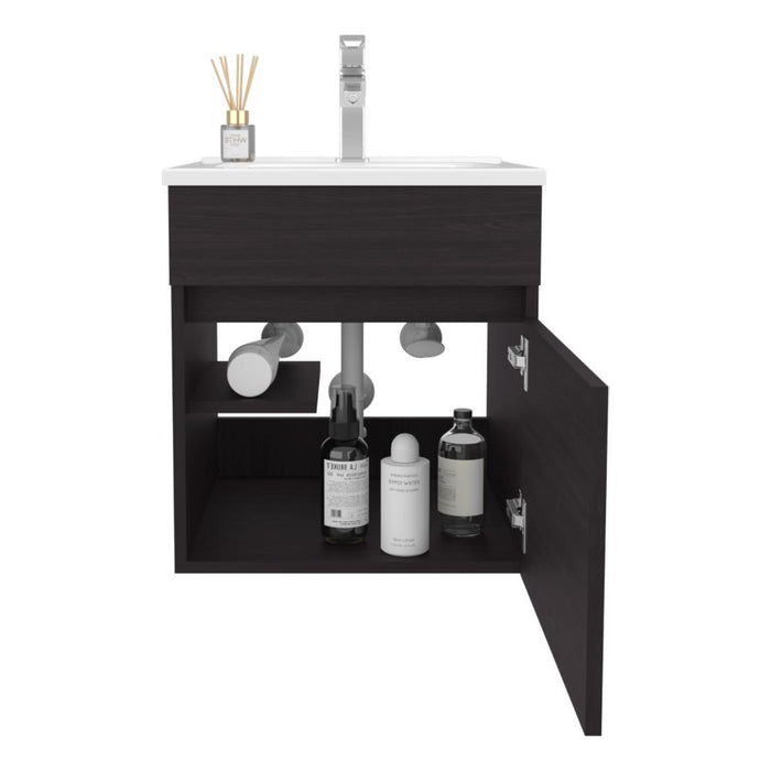Mueble para Lavamanos Primax, Wengue, con Espacio Para Ubicar Objetos de Aseo ZF