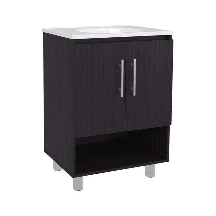 Mueble para Lavamanos Aqua, Wengue, Incluye Lavamanos Praia 60x45 ZF