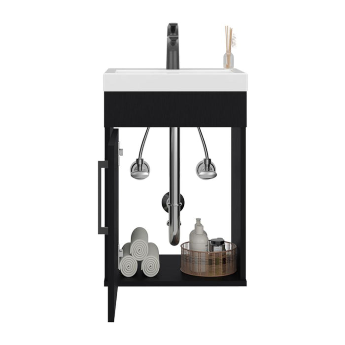 Mueble Lavamanos Flotante Oxford, Wengue, Incluye Lavamanos 40cm ZF