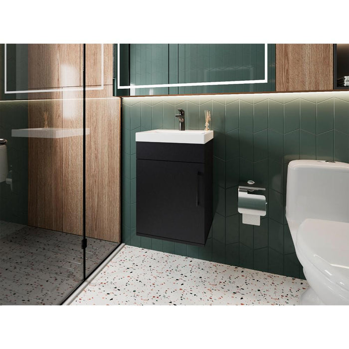 Mueble Lavamanos Flotante Oxford, Wengue, Incluye Lavamanos 40cm ZF